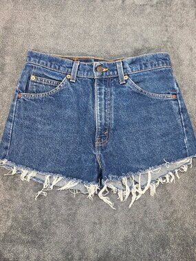 Levi’s 505 Cutoff Jean Shorts Women Size 30 High Rise Frayed Denim USA